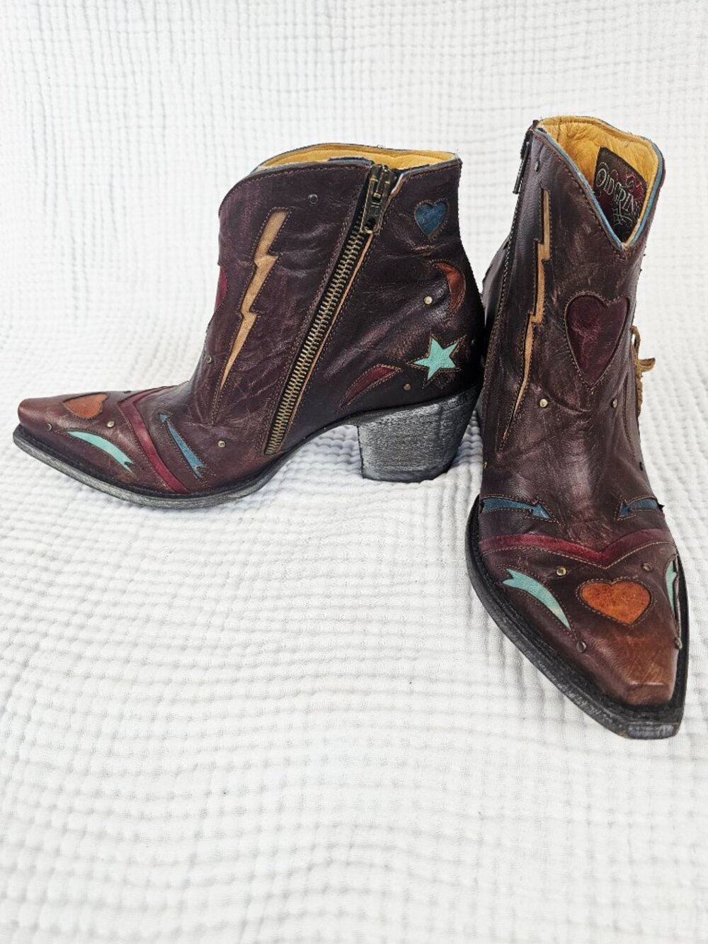 ✨Like New✨Old Gringo Cold Heart Short Boot | Oxblood | Fringe & Inlay | Sz 8 - Picture 11 of 12
